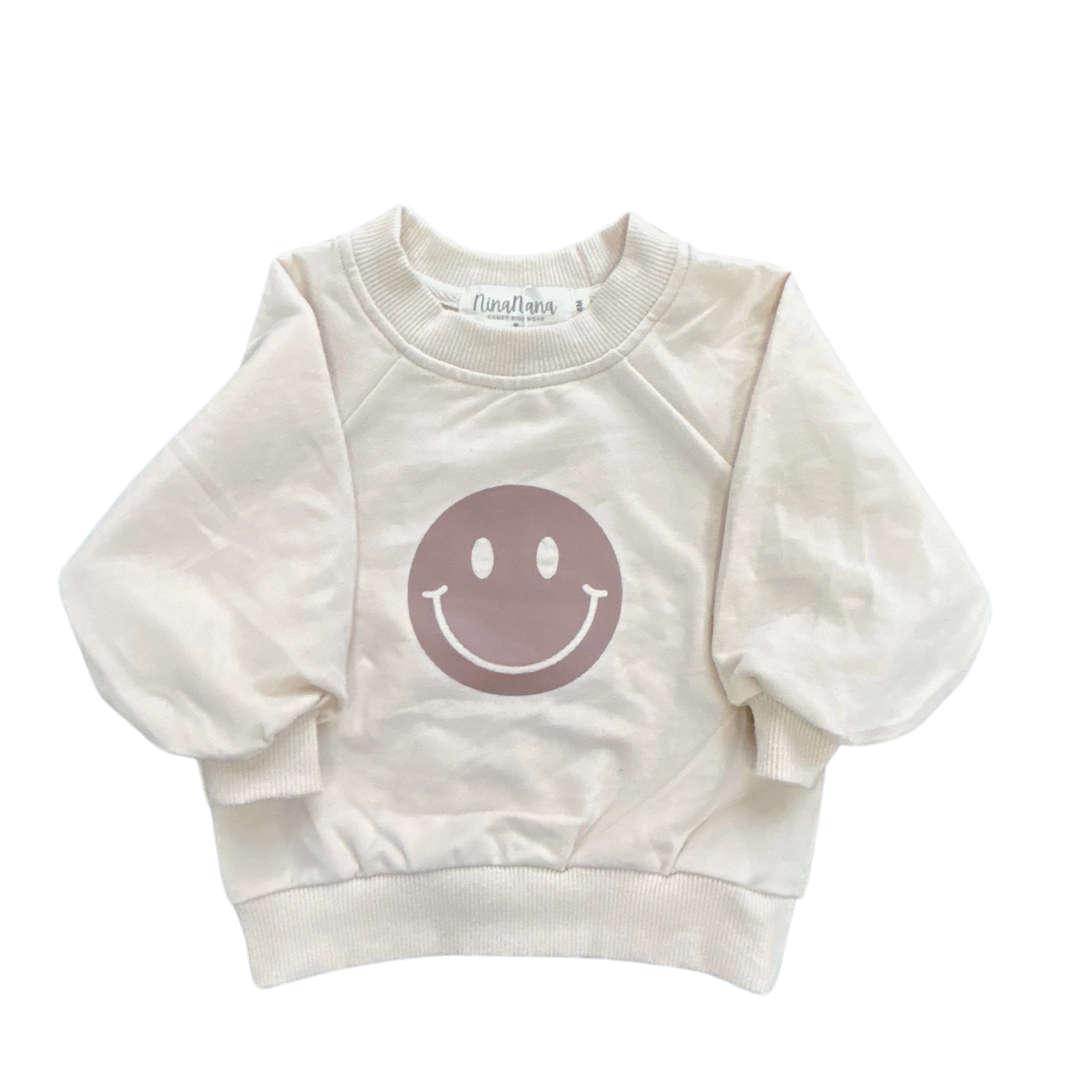 SMILEY SWEATSHIRT - BEIGE