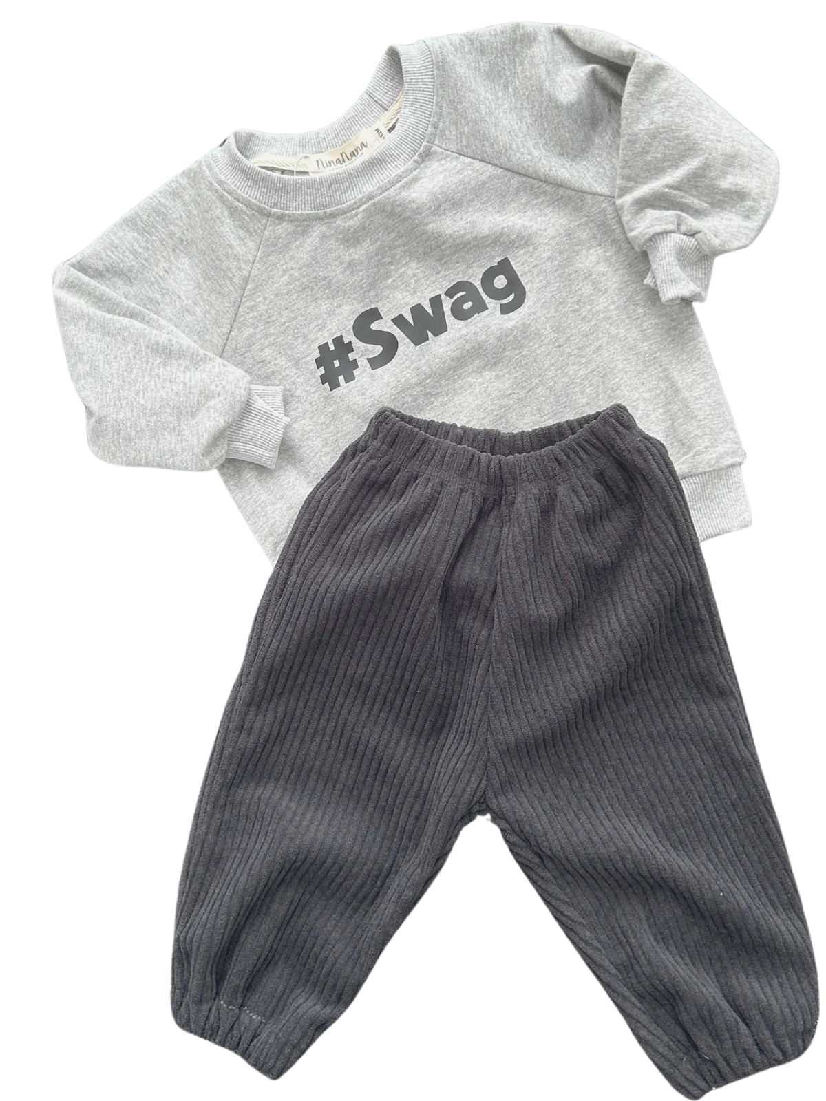 BIG RIB PANTS - CHARCOAL
