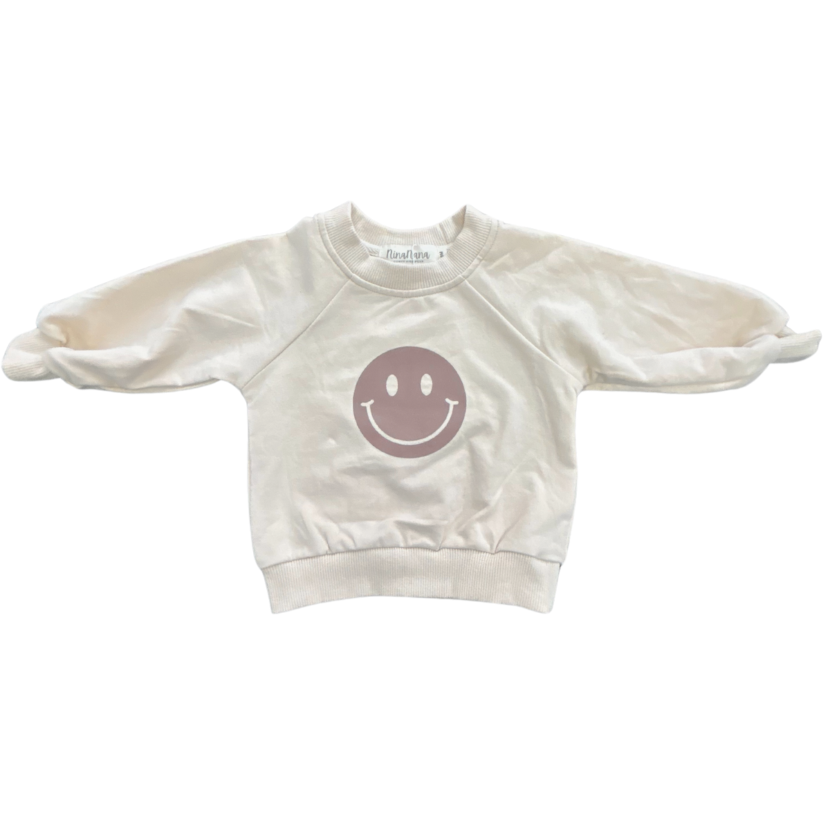 SMILEY SWEATSHIRT - BEIGE