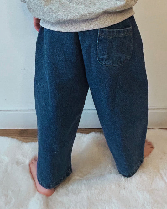 BAGGY DENIM PANTS - BLUE