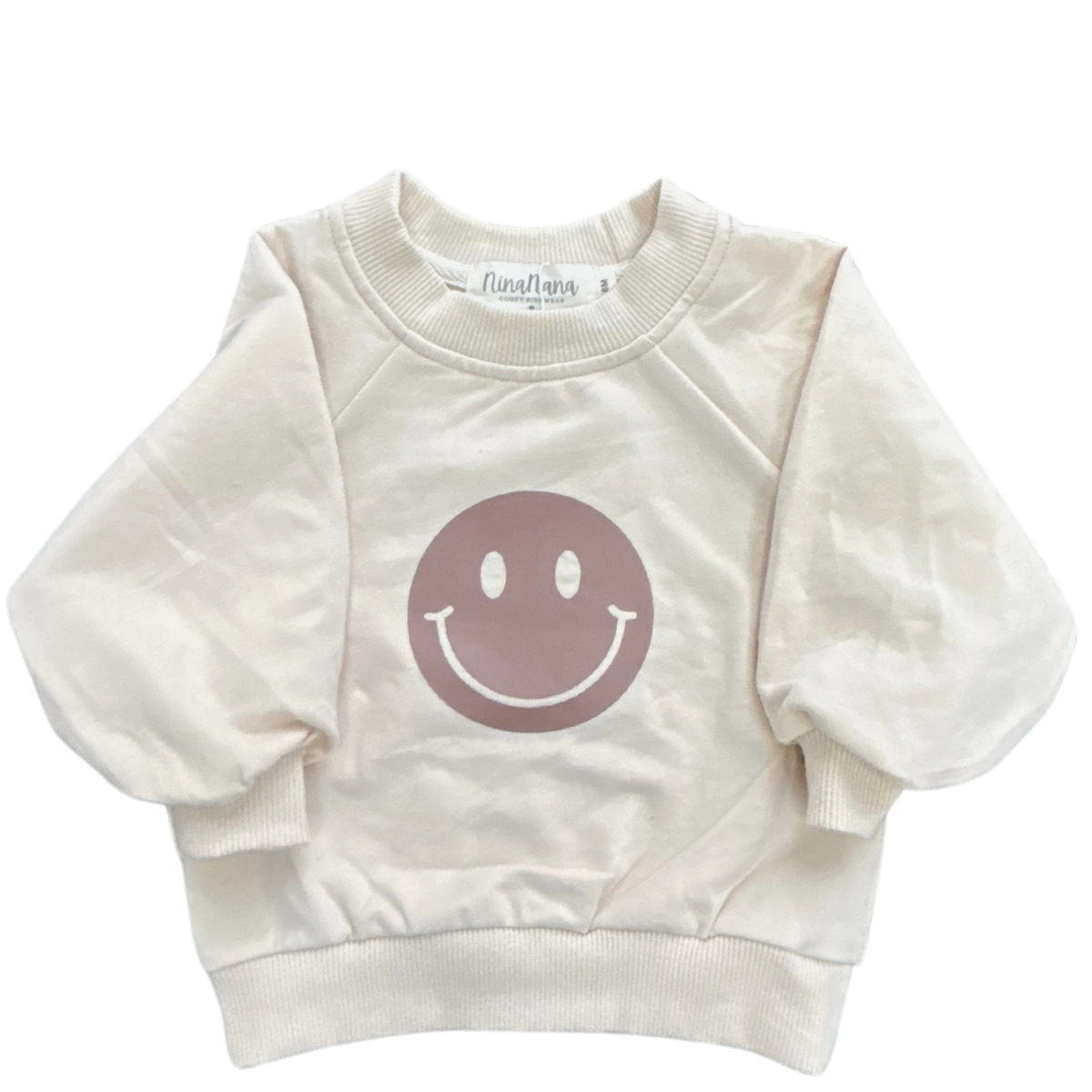 SMILEY SWEATSHIRT - BEIGE