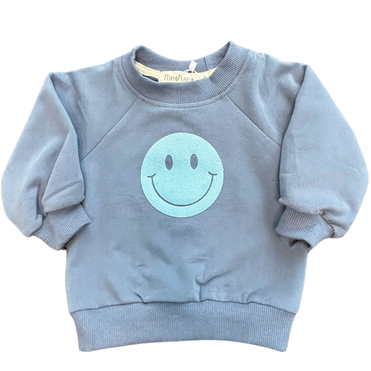 SMILEY SWEATSHIRT - BLUE