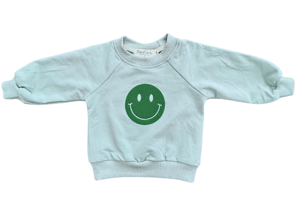 SMILEY SWEATSHIRT - GREEN