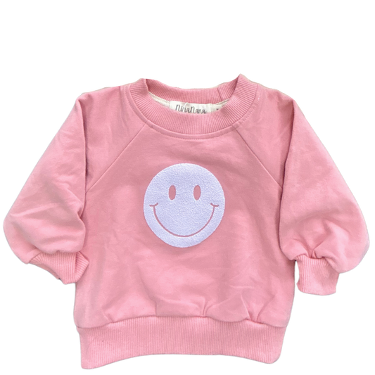 SMILEY SWEATSHIRT - PINK